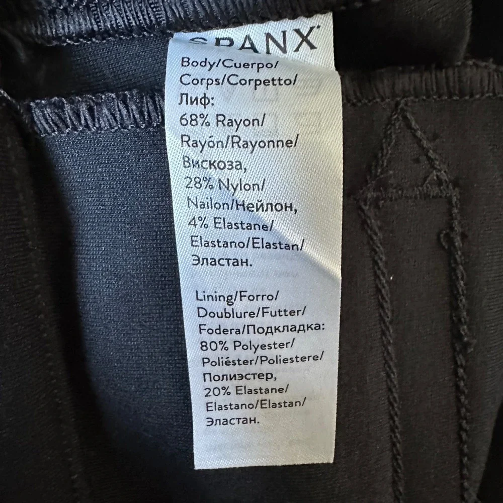 SPANX The Perfect Black Pant Trousers Ankle Backseam Slimming Size Small